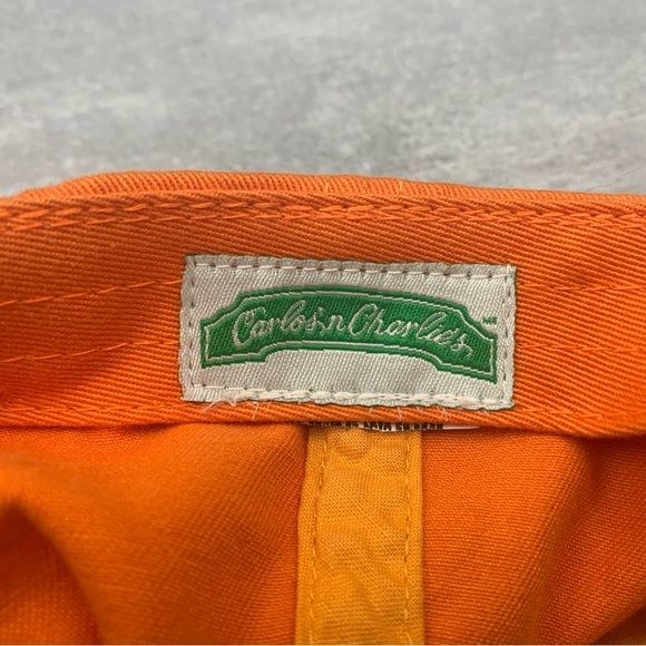 COZUMEL Carlos N Charlies Hat Baseball Ball Cap ADJUSTABLE Orange Relaxed Fit - Picture 9 of 9